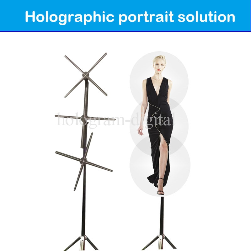 Human size 3d hologram led fan display 3d hologram wall solution with 3d hologram fans