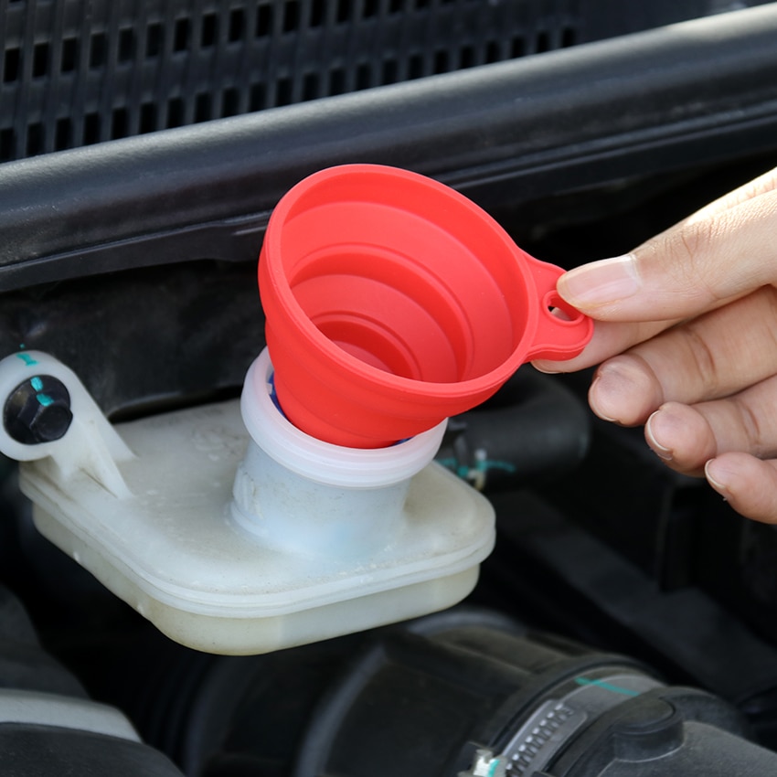 1PC Universal Collapsible Silicone Funnel Car Truck Motorcycle Diesel Gasoline Liquid Washer Fluid Change Fill Transfer Tool