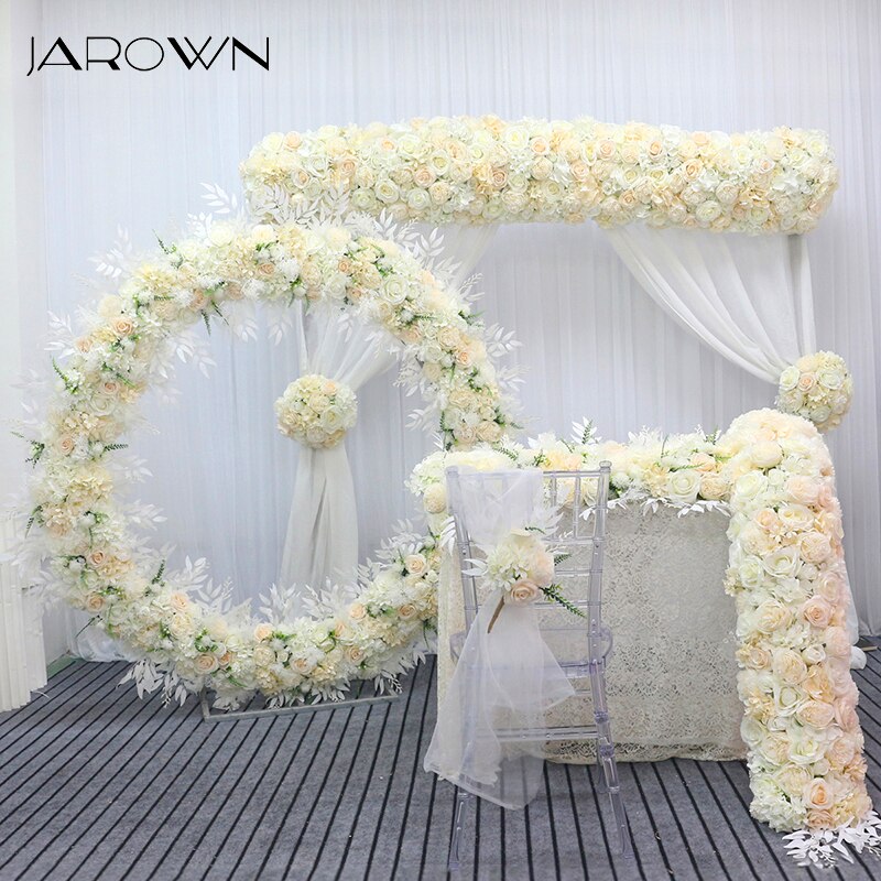 HVAYI Wedding Arch Double Tube Iron Ring Shelf Artificial Flower Stand Indoor And Outdoor Background Decoration Arch Props