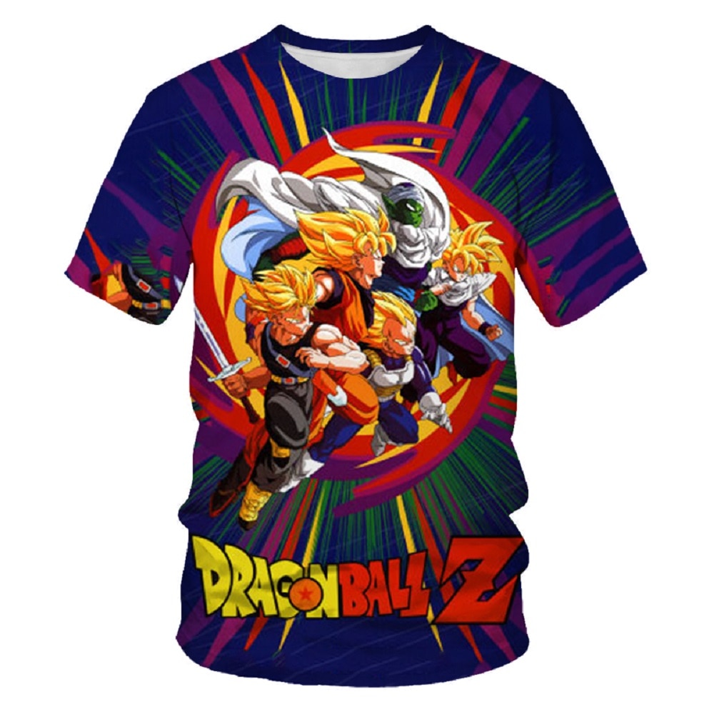 2021 summer T-shirt men's boy clothing round neck short-sleeved T-shirt tops men's and women's clothing casual anime 3D printing