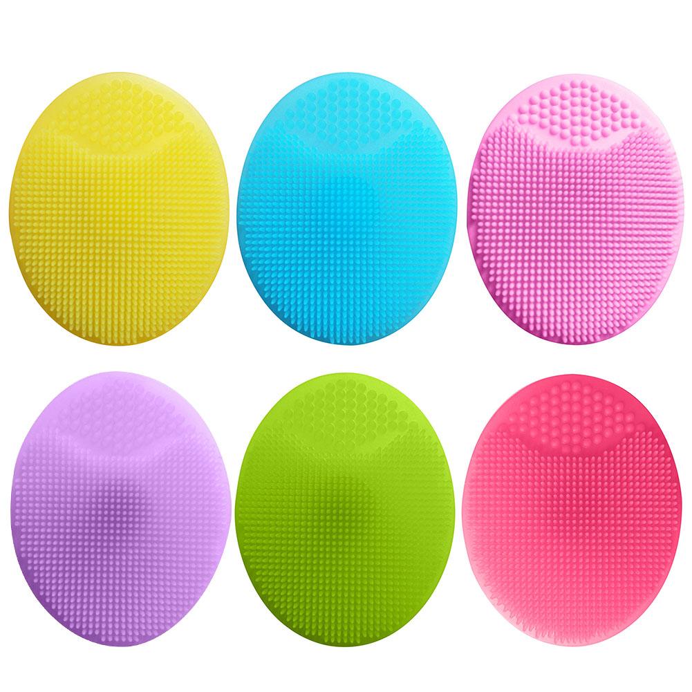 1pc Magic Silicone Beauty Wash Pad Face Exfoliating Blackhead Facial Cleansing Brush Tool Soft Baby Shampoo Brush