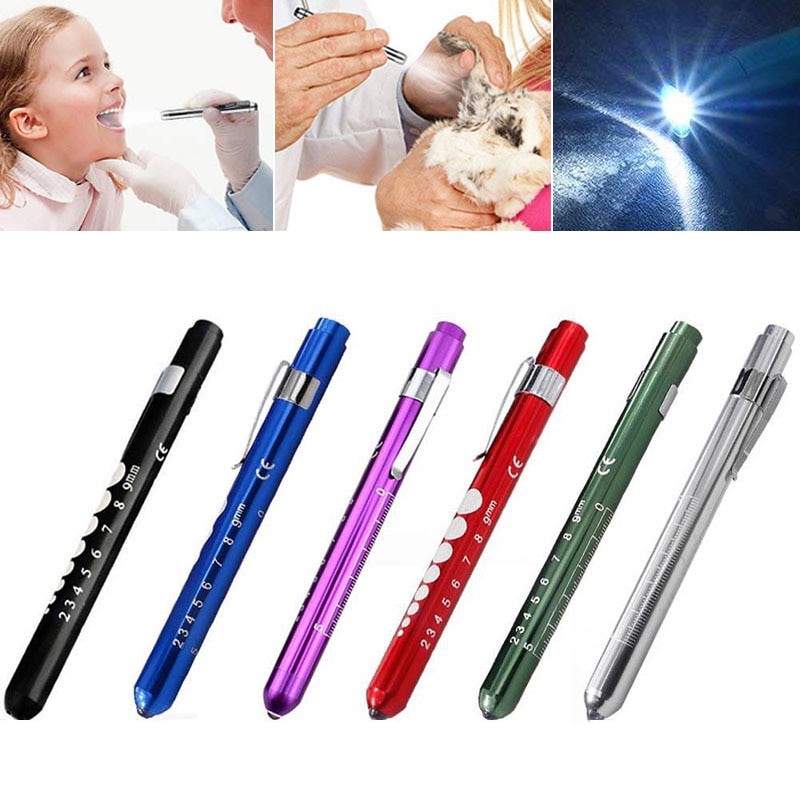 Dental Decoration Portable LED Flashlight Work Light Medical First Aid Pen Light Torch Lamp Doctor Nurse Diagnosis Dentist Gift