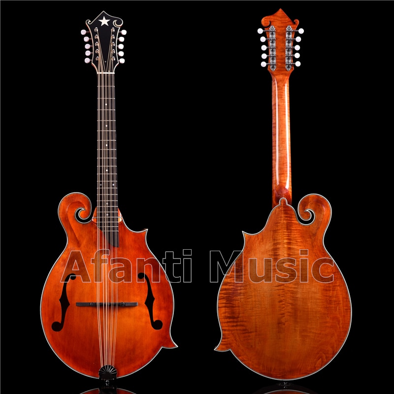 Afanti Solid Spruce top / Solid Flamed maple Back & Sides / 10 strings Mandocello (AMB-909)