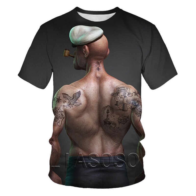 2021 summer men's short-sleeved T-shirt tops 3D animation printing daily fashion casual men's and women's tops