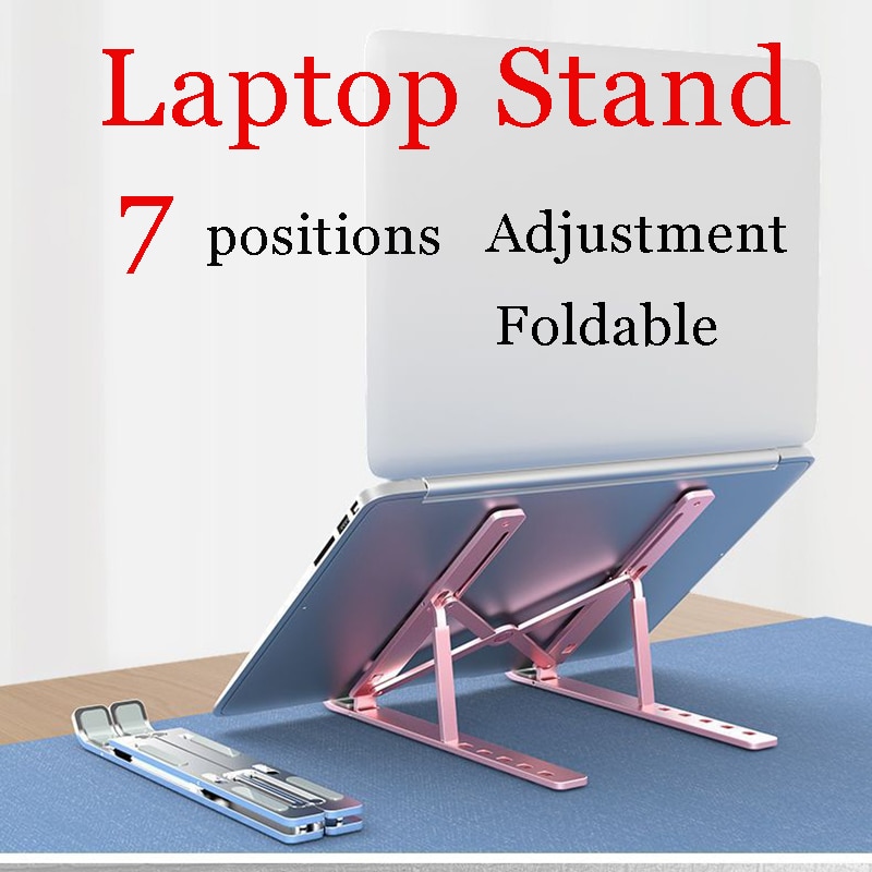 7 Holes Adjustable Laptop Stand for MacBook Air Under 13'' Notebook Foldable Stand ABS Lightweight Bracket Laptop Holder Tablet