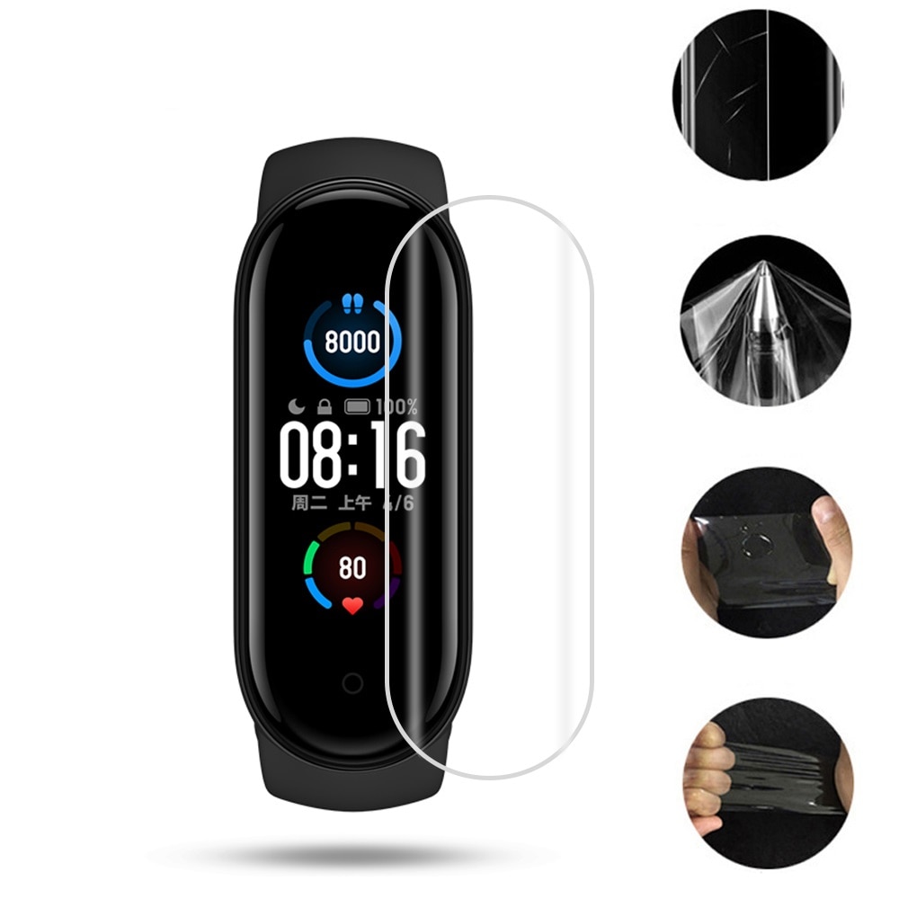 Hydrogel Soft Screen Protectors For Xiaomi Mi Band 6 5 4 Protective Film Smart Watch Wristband Xiaomi Miband Accessories No Box