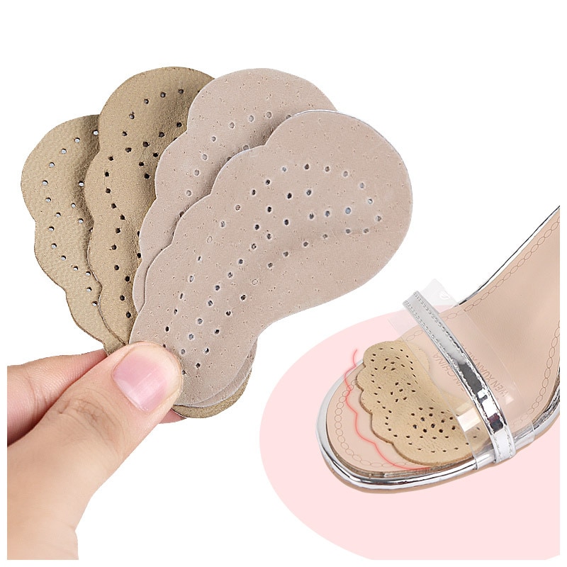 Premium Leather Non-slip Insoles Sandals Sticker High Heel Shoes Women Foot Self-adhesive Patch Cushion Forefoot Gel Pads