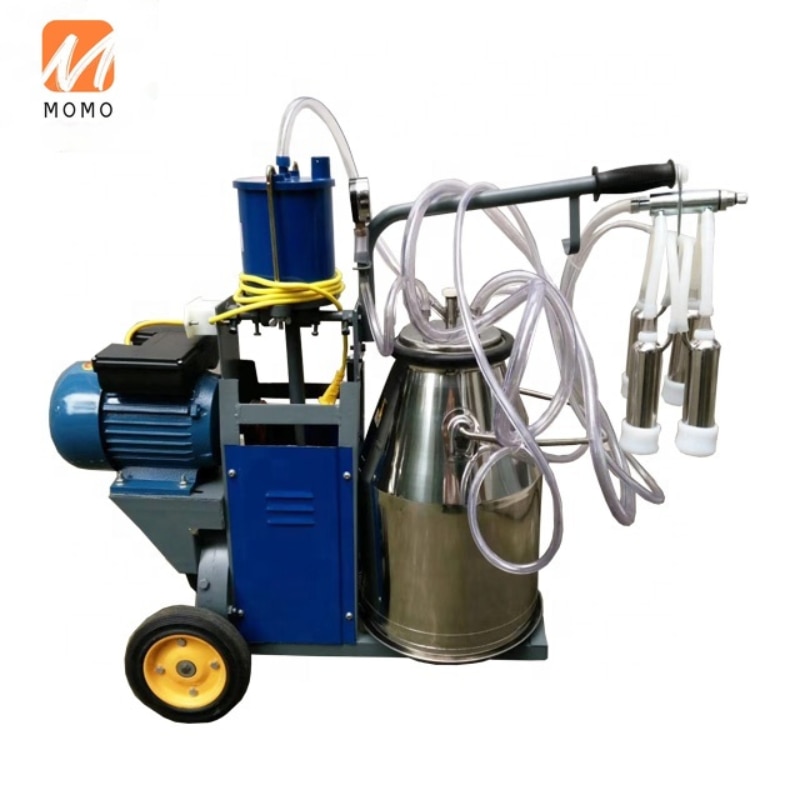 Automatically portable small single bucket manual uht goat sheep cow milker milking machine for dairy farm