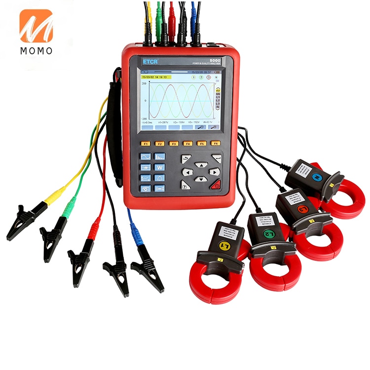 3 Phase Multifunction Lcd Color Screen Etcr5000 Power Quality Analyzer