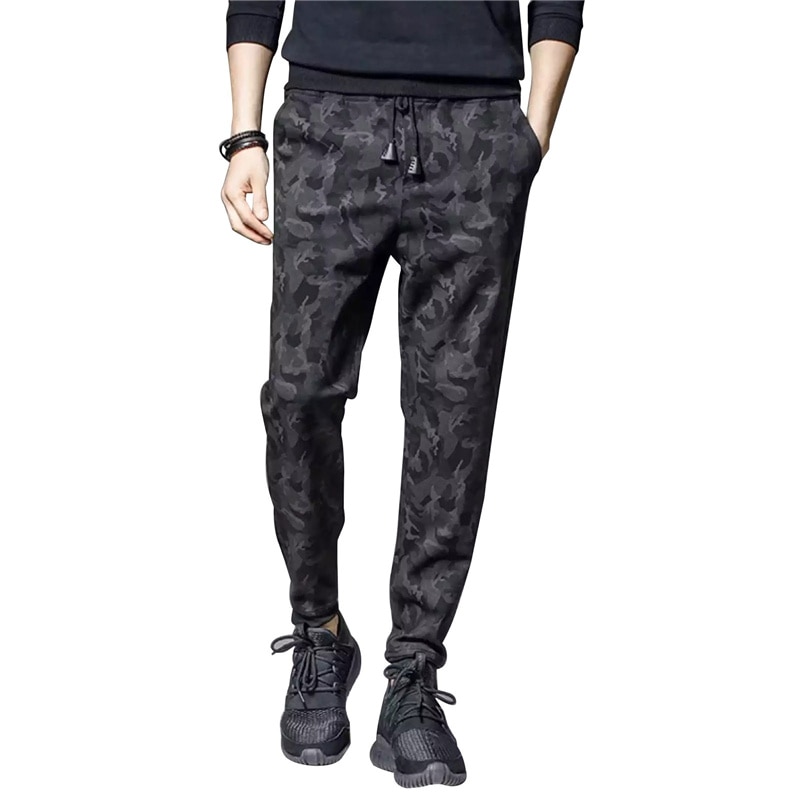 Camouflage Pants Men Joggers Cargo Camo Full Length Sport Sweatpants Trousers