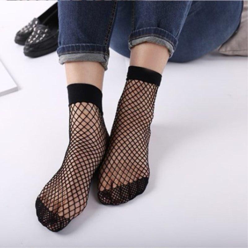 Mesh Transparent Harajuku Lace Fish Women Socks Net Short Sock for Women Large Fishnet Ankle High Sock Gift