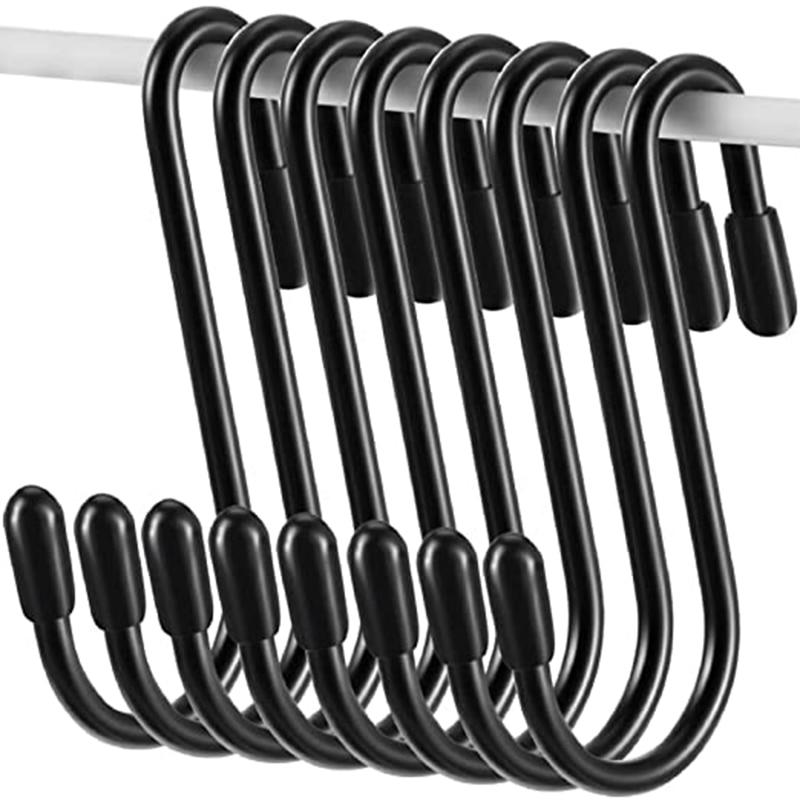 S-shape Hook Multi-function Railing S Hanger Hook For Kitchen Bedroom Bathroom Office Holder Hooks Hanging Storage Tools