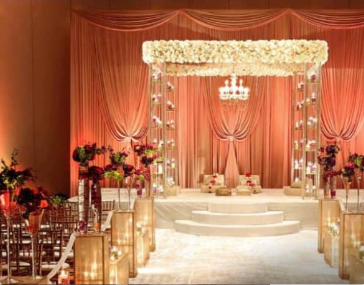 8.2ft x 10ft boxed arch metal arch wedding arch with shelves