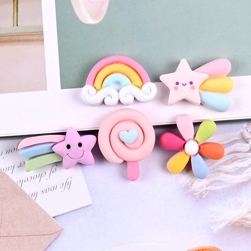 Stars, rainbow, candy magnetic refrigerator magnets, funny multi-color refrigerator magnets, cute blackboard stickers