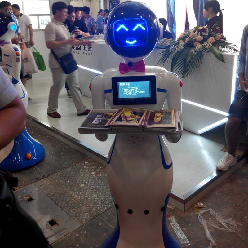 restaurant smart waiter robot food delivery service robot humanoid intelligent receptionist used for restaurant robot