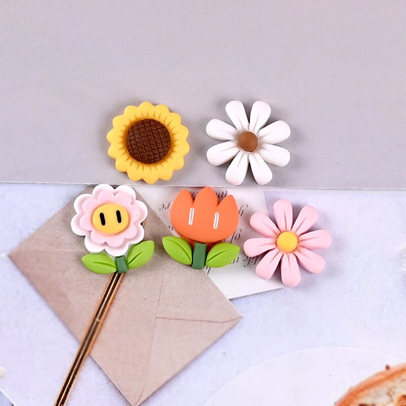 Flower series refrigerator magnet, multi-color flower refrigerator magnet, cute color matching blackboard sticker