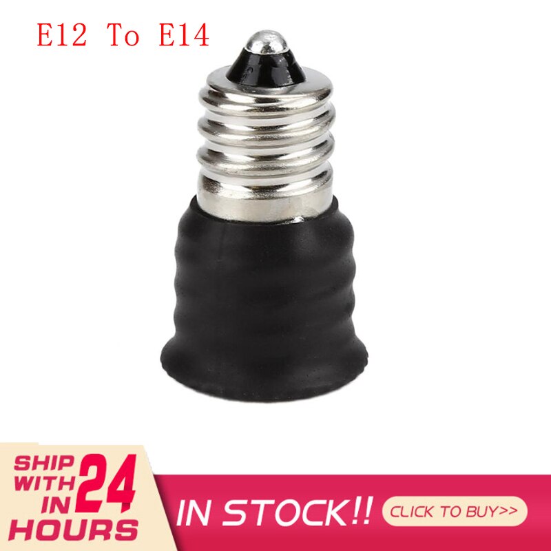 1pcs E12 To E14 Lamp Holder Converter E12 Lamp Socket Adapter E14 Lamp Base Fireproof Material Screw Mouth Lamp Socket Changer