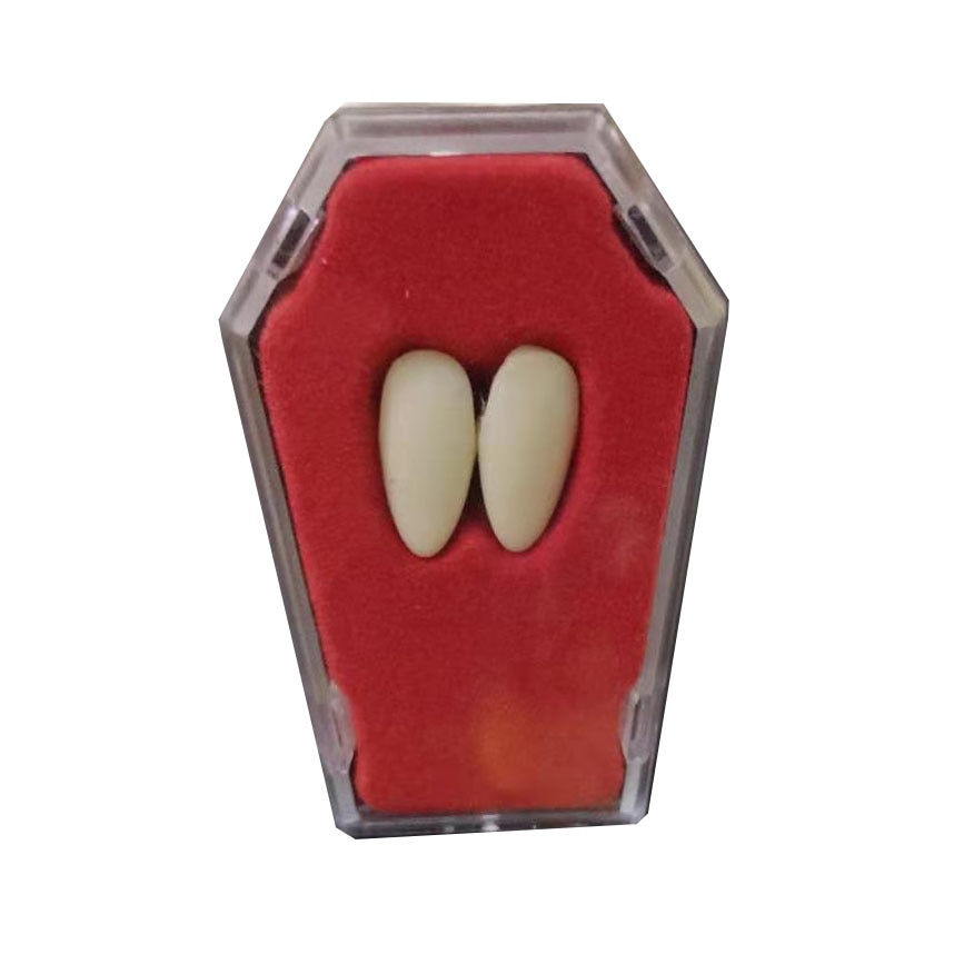 Funny Teeth Fangs In Coffin Thermoplastic For Halloween Cosplay Costum Fitting Vampire Fangs