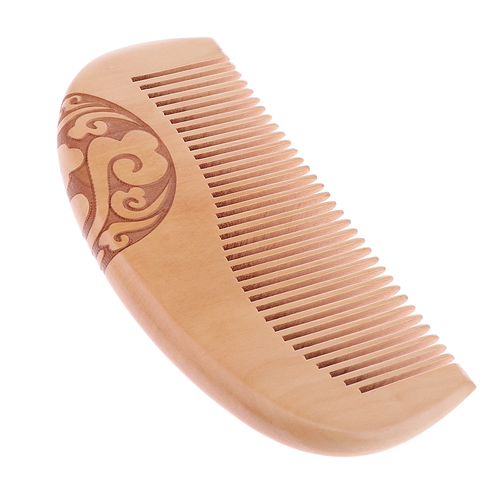 Simple Mahogany Hair Brush Static Natural Massage Hairbrush Wide Teeth Comb