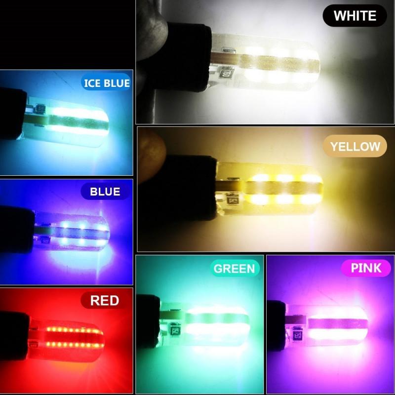 1pc T10 Super Bright Silica Gel COB LED Bulb Silicone Shell Auto Wedge Parking Light Turn Side Lamps Signal Light Car Accessorie