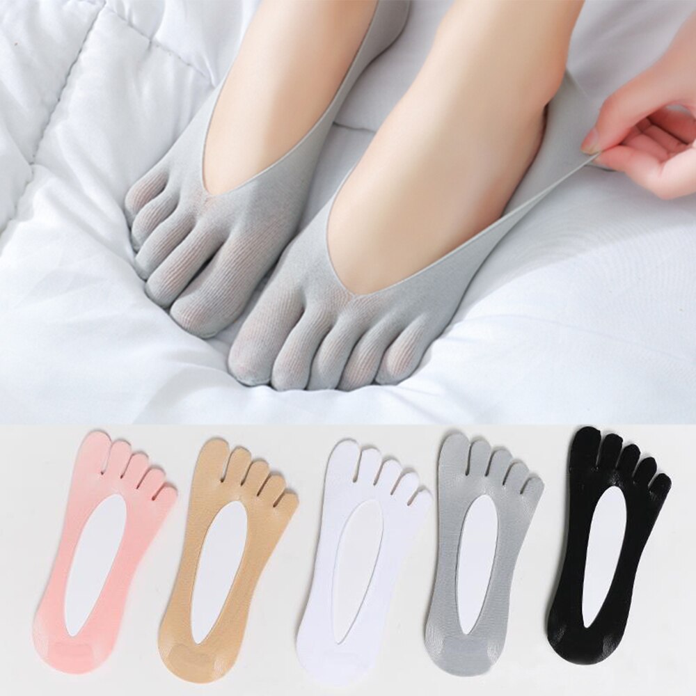 Five Finger Socks Ultra Breathable Low Socksliner Deodorant Toe Sweat-absorbent Low Socks Gel Tab Orthopedic For Women's 2021