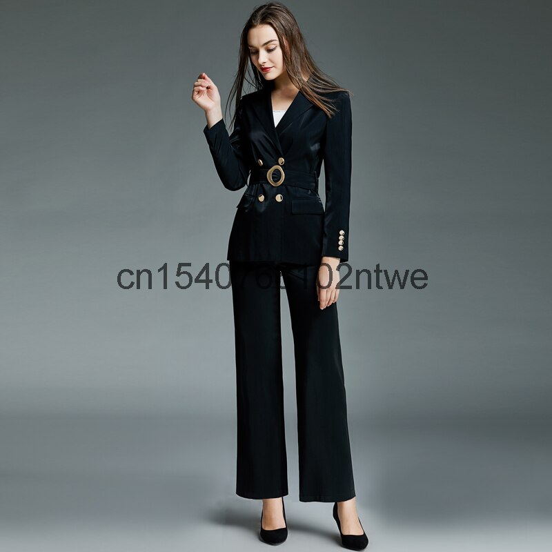 Amazing two piece suit pants women 2021 spring and autumn new suit wide leg pants temperament fashion suit 2051