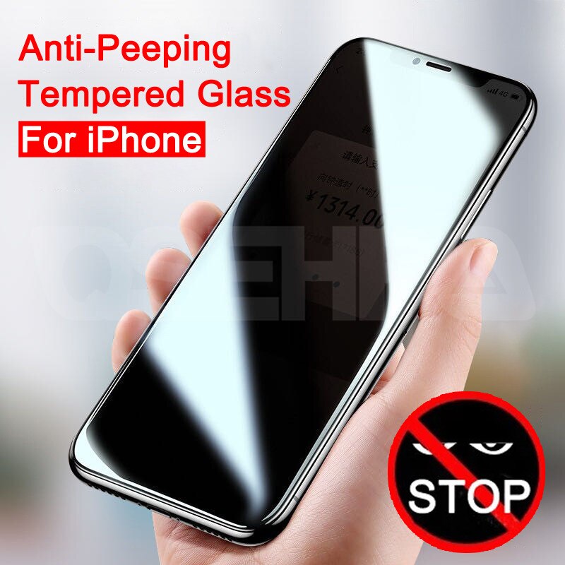 Privacy Protective Tempered Glass For iPhone 12 11 Pro XS Max X XR Screen Protector iPhone 7 6 6S 8 Plus 5 5S SE 2020 Glass Film