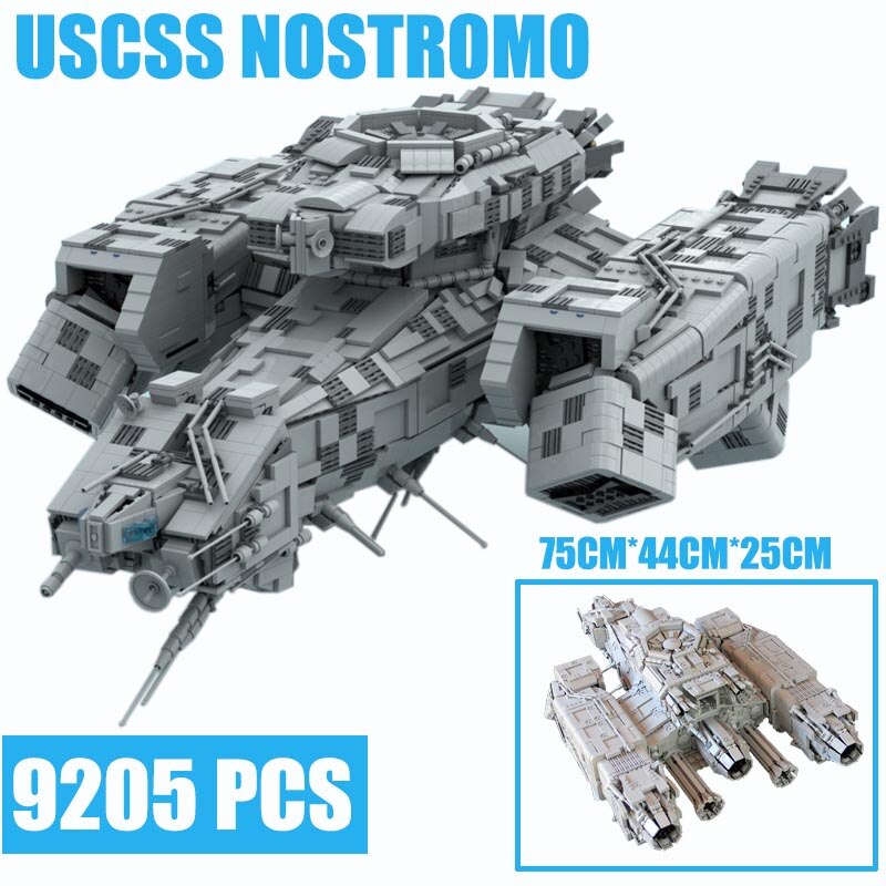 New 9205PCS Classic Movie Star Space Series Wars MOC-USCSS NOSTROMO Model Building Blocks Bricks Kids Christmas Toys DIY Gifts