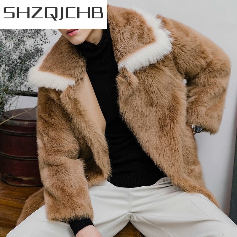 JCHB 2021 Fur Winter Coat Real Men Genuine Leather Jacket Natural Sheep Fur Coats Long Shearling Jacket Men Clothes V11131 KJ33