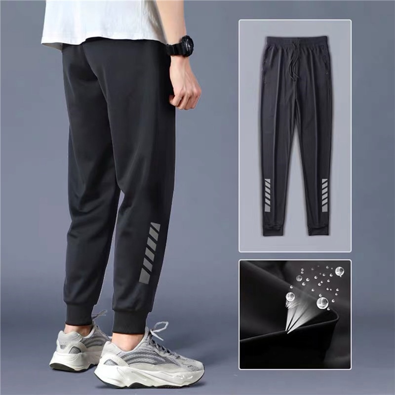 Harem Men's Ice Silk Breathable Casual Pants Stretch Sports Plus Size Trousers