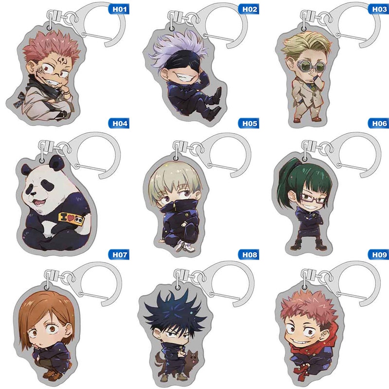 Anime Keychains Conjuration back Cute Cartoon Keychain Car Accessories for Men Bag Pendant Women Key Chain Friends Gifts Jewelry