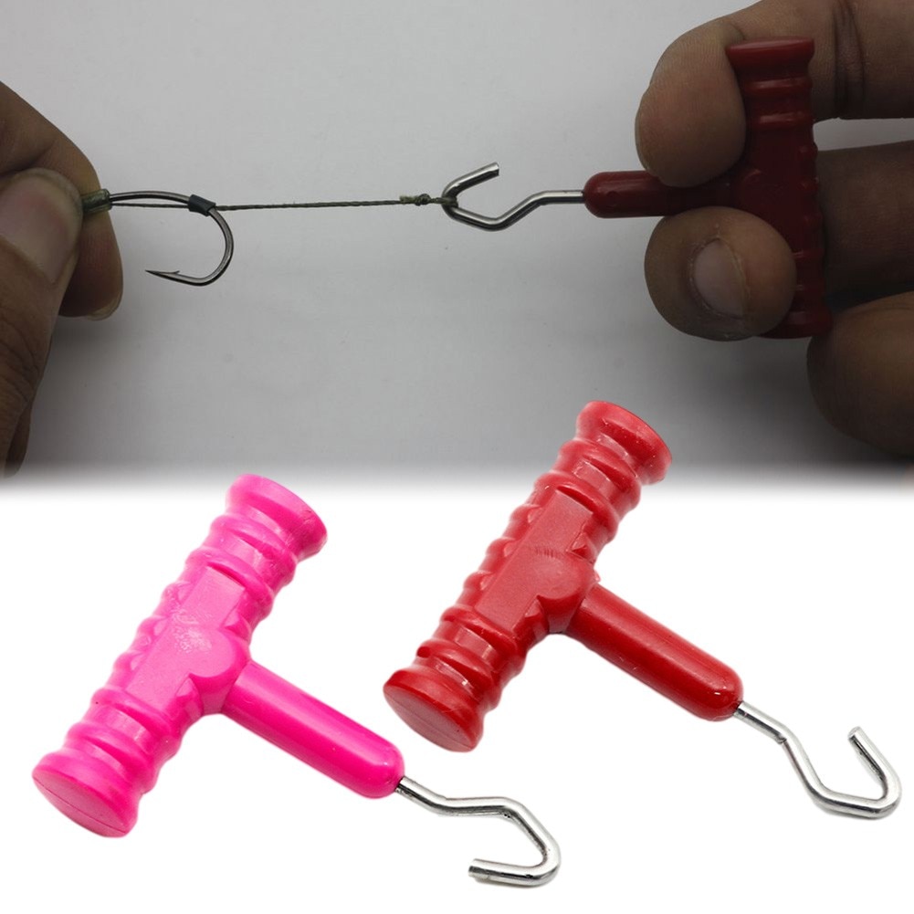 Fish Knot Rig Puller ABS Grip Stainless Steel Hook Tightener Tying Carp Terminal Tackle For Hair Rig Method Feeder 2021 New