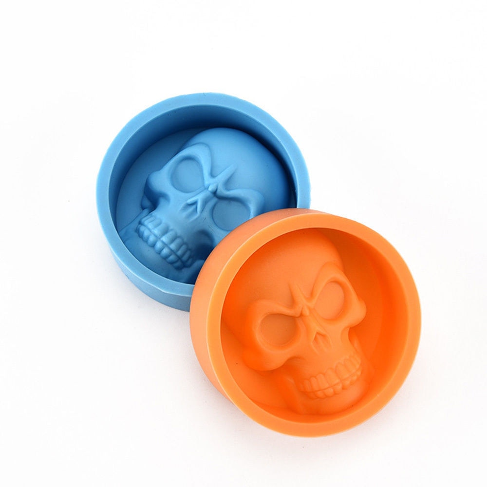 3d Skull Halloween Silicone Mold Chocolate Fondant Cake Making Baking Mould Gumpaste Candy Moulds Kitchen Baking Accessories