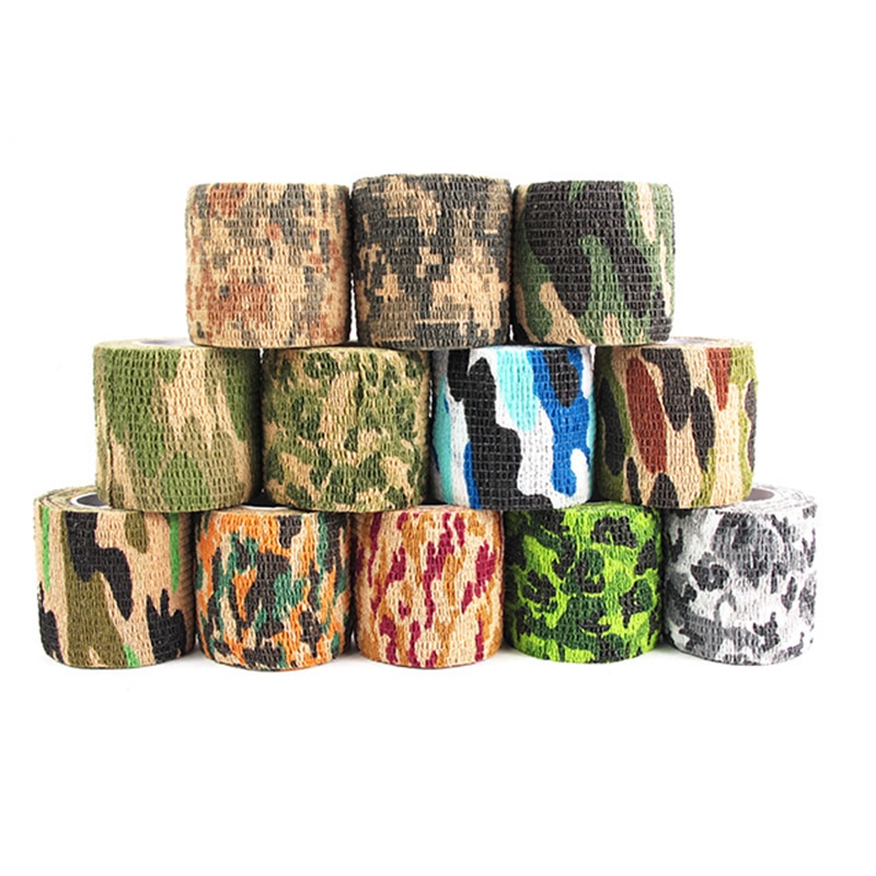 4.5m Hunt Disguise Elastoplast Camouflage Elastic Wrap Tape Self Adhesive Sports Protector Ankle Knee Finger Arm Bandage