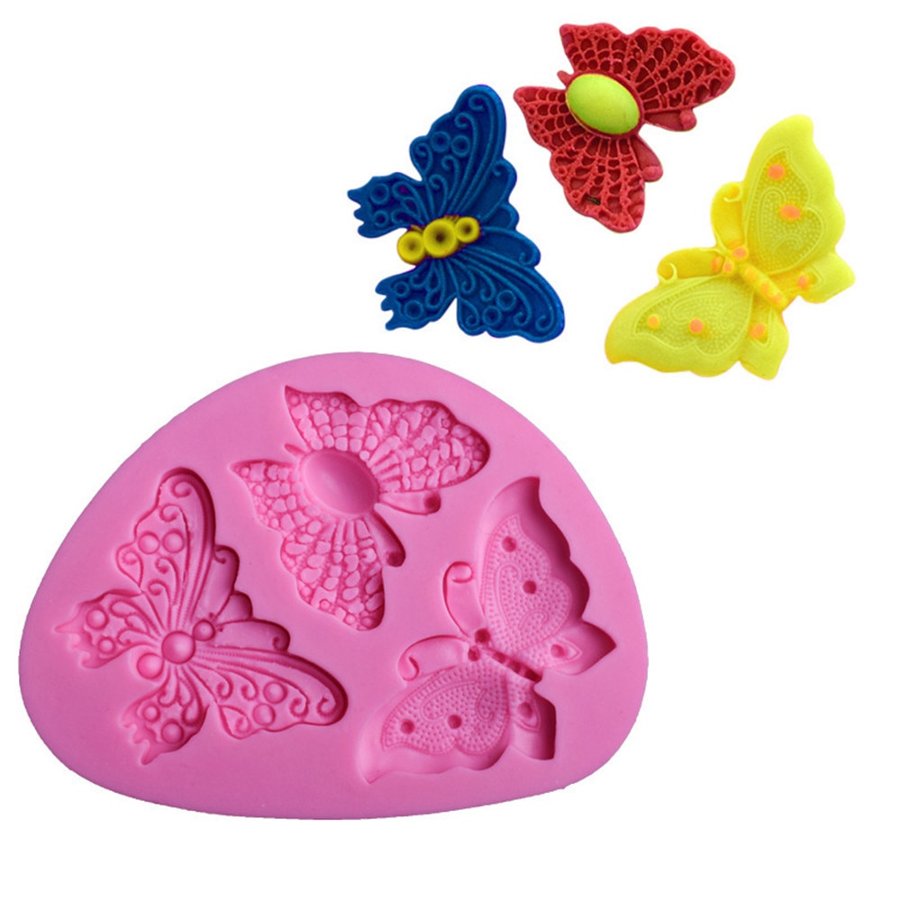 Butterfly Shape Silicone Fondant Cake Mold Decorating Chocolate Bakeware Mould Cake Decorating Tools Moldes De Silicona 2021