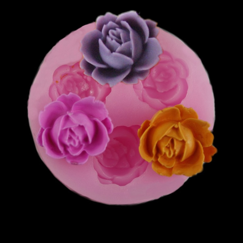 3d Rose Cake Mold Silicone Chocolate Fondant Candy Baking Mold Reusable Flower Shaped Pastry Making Moulds Moule Patisserie