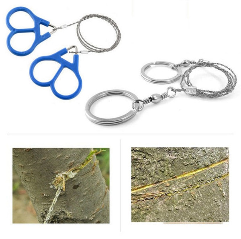 Manual Hand Steel Rope Chain Saw Stainless Steel Wire Saw Cutting Fretsaw Outdoor Camping Hiking Hunting Emergent Survival Tools