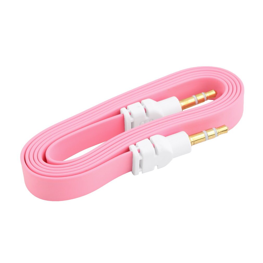 1pc Colorful 3.5mm Stereo Auxiliary Cable Male to Male Flat Audio Music Cord