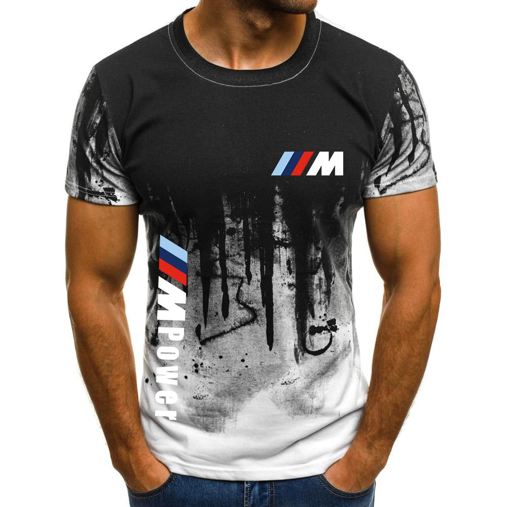 New 2021 Summer 3D Printing BWM M Casual Crew Neck Men's Hip Hop Style Short Sleeve T-Shirt 130-6XL