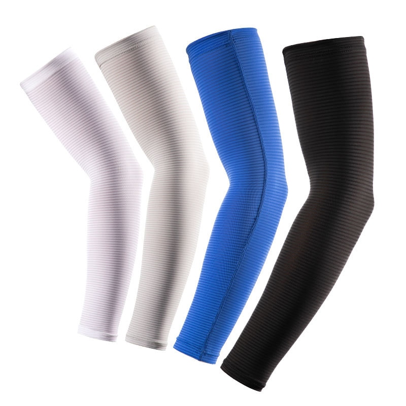 Cycling Ice Silk Arm Sleeves Soft Polyester Cooling Breathable UV Protection Running Fitness Basketball Elbow Pad Sport Outdoors