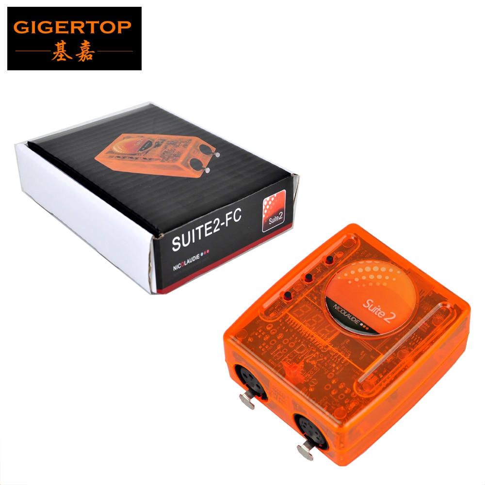 Freeshipping Sunlite Suite 2 FC Version DMX512 Stage Light Professional Controller Orange Color Box 3PIN 5PIN XLR Socket