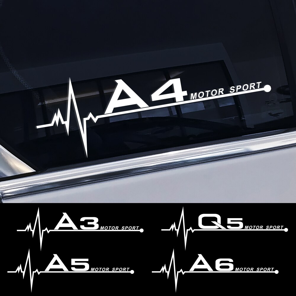 Car Side Window Stickers Decals For Audi A4 B5 B6 B7 B8 B9 A3 8P 8V 8L A5 A6 C6 C5 C7 4F A1 A7 A8 Q2 Q3 Q5 Q7 RS3 RS4 RS5 RS6 TT