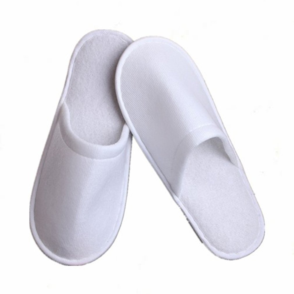 New Arrival Disposable Slippers Spa Hotel Guest Slippers Open Toe Towel Indoor Disposable Slippers Dropship