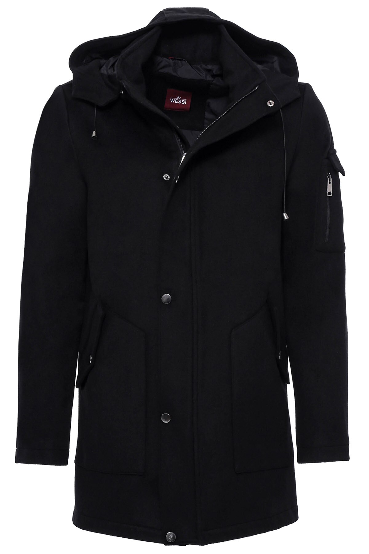 Wessi Hooded Cachet Hidden Zipper Men 'S Coat