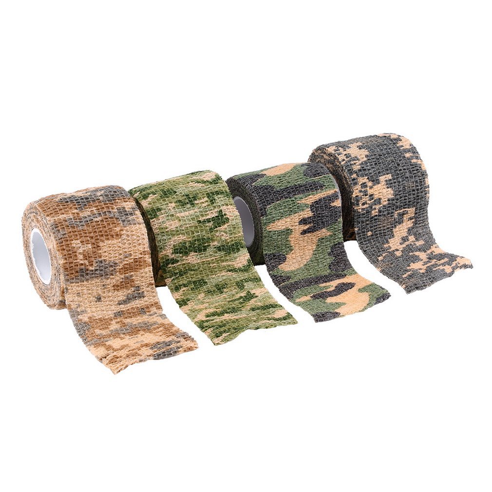 4.5m Elastic Camouflage Waterproof Outdoor Hunt Camping Stealth Camo Wrap Tape Military Airsoft Paintball Stretch Bandage