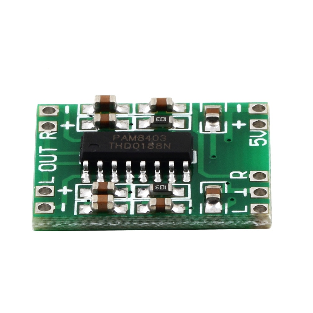 Green PAM8403 Super Mini Digital Amplifier Board 2 * 3W Class D Digital 2.5V To 5V Power Amplifier Board Efficient hot new