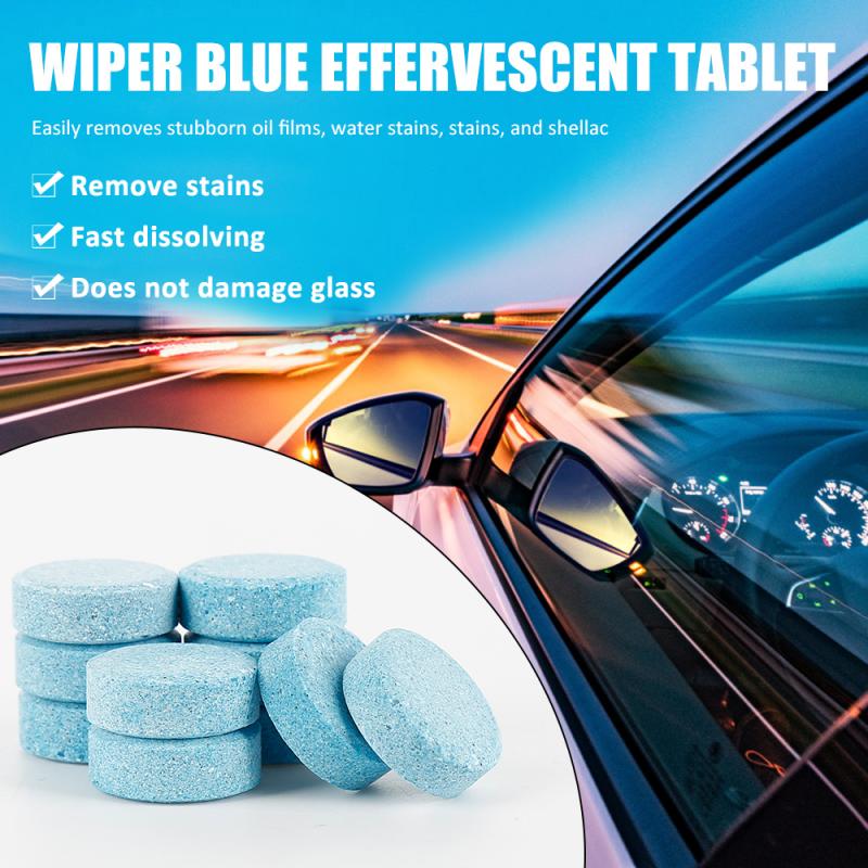 Car Solid Wiper Effervescent Car Tablet Cleaner Auto Windshield Glass Cleaning Window Washer Car Accessories For Car Cleaning