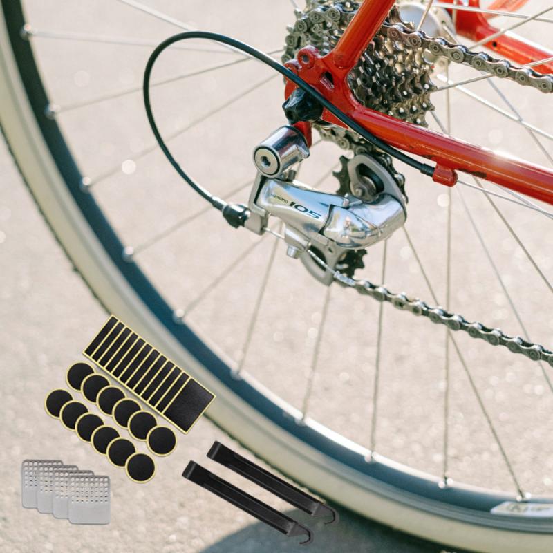 30pcs 29mm Round 54x36mm Square Rubber Bicycle Tire Patch Cycle Repair Tools Cycling Bike Tire Tyre Inner Tube Puncture