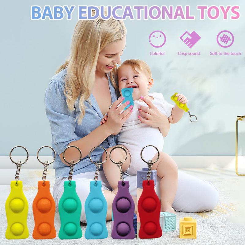 Mini Pops-It Dimple Figet Toy Children Adult Dimple Toy Pressure Reliever Simple Anti Stress Controller Educational Toy Keychain