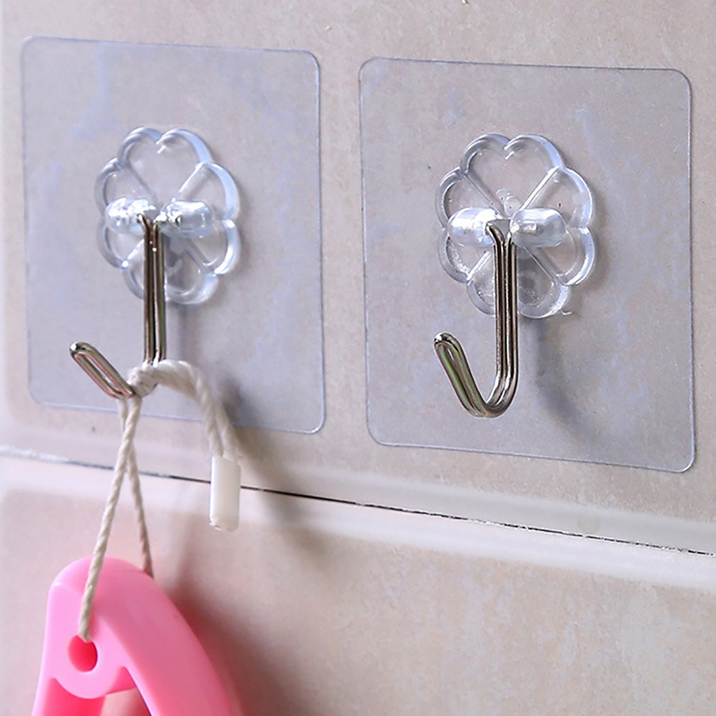 Waterproof Transparent Hanger Strong Non-marking Transparent Hook Opp Bagged Hooks Suction Cup Hook Bathroom Kitchen